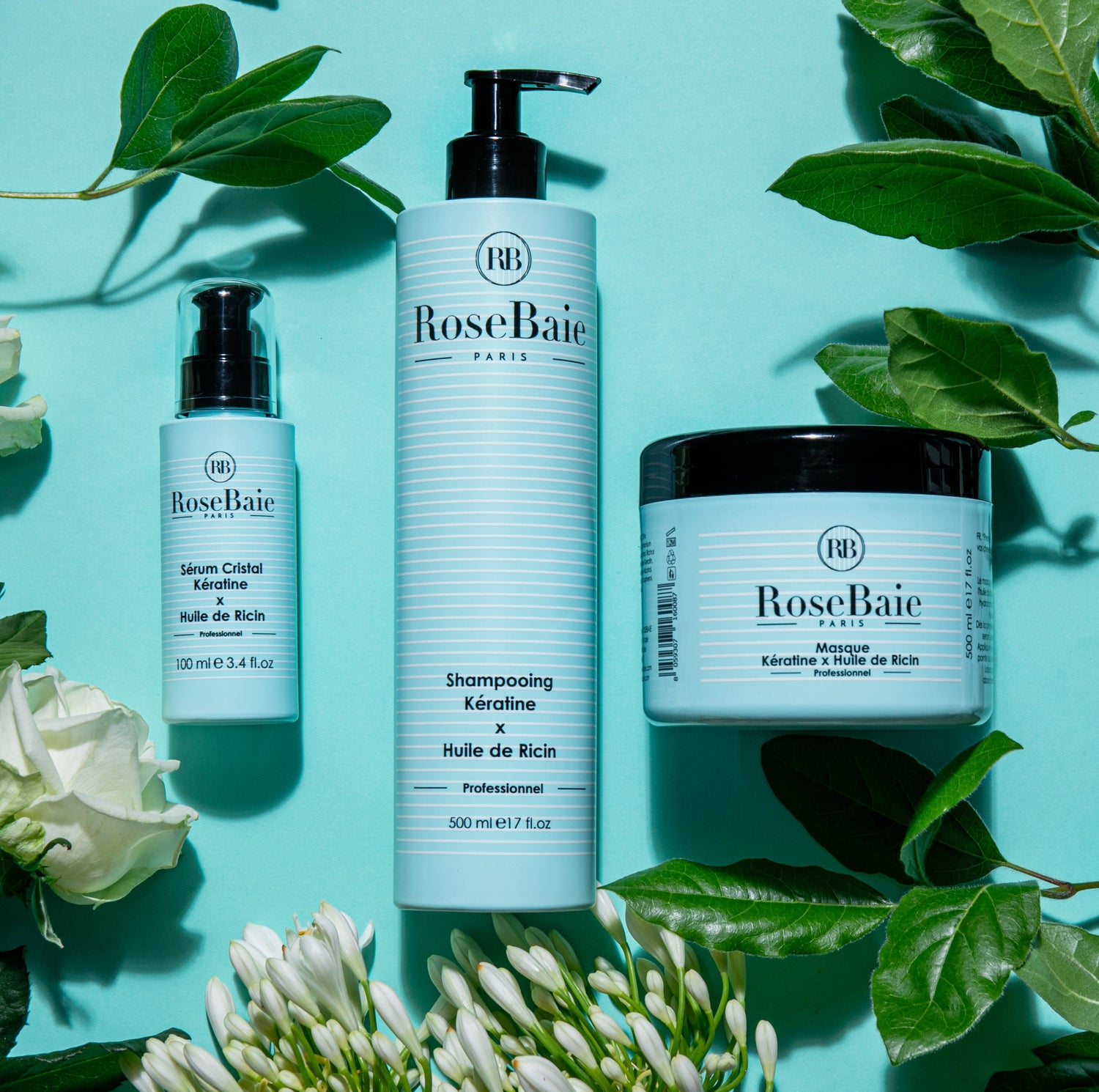 Renforcez vos cheveux avec l’huile de Ricin et la Kératine : La gamme RoseBaie pour des cheveux plus forts et brillants