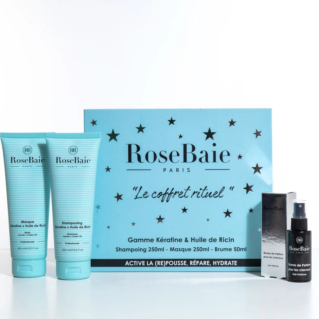 Coffret Rituel Rosebaie – Pousse & Hydratation Ricin & Kératine