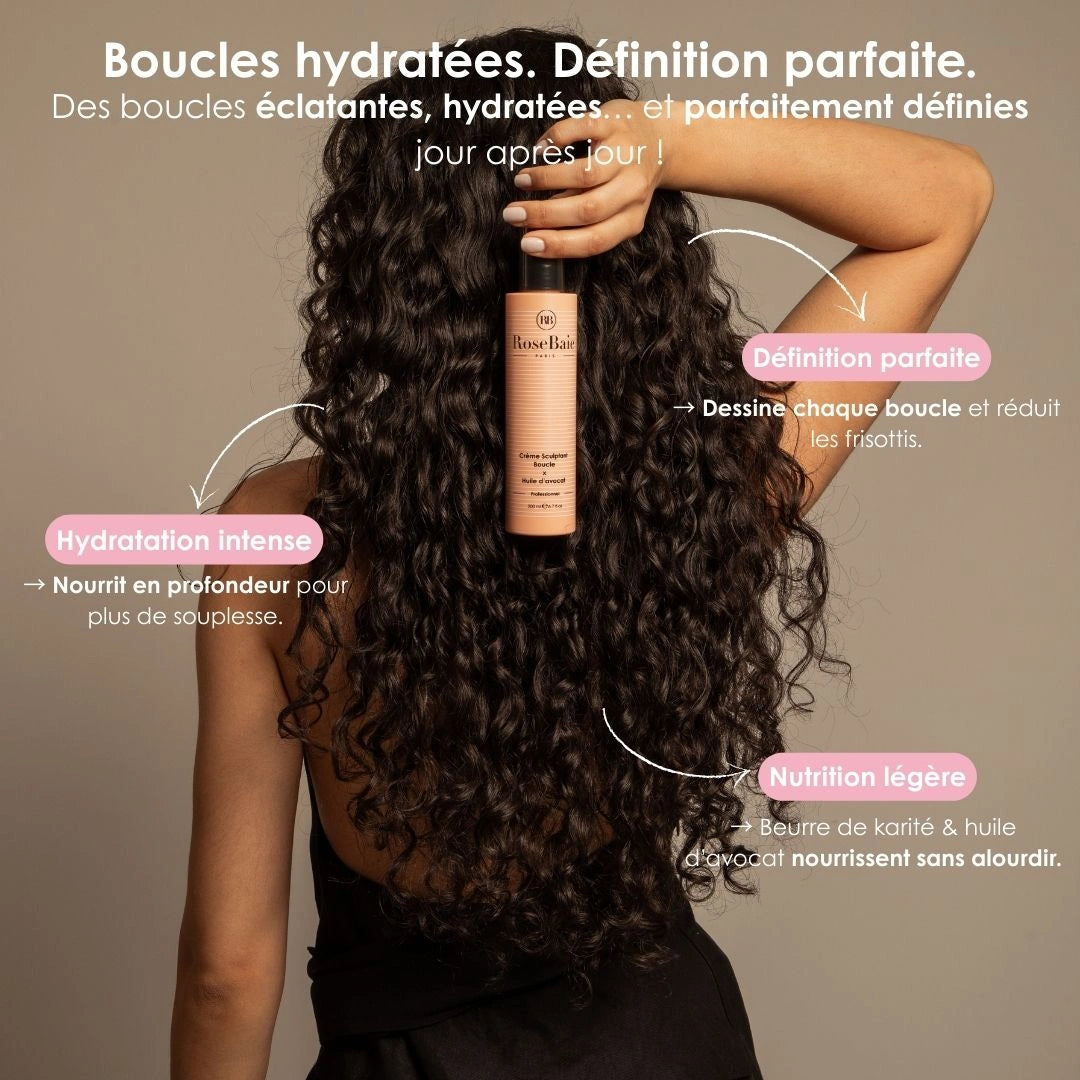Routine trio spécial cheveux Bouclés - Hydratation & Définition BONNET SOIE OFFERT