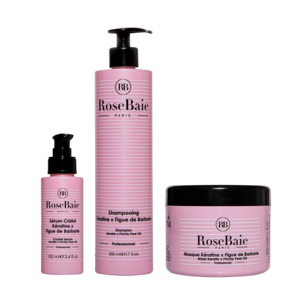 Routine trio Figue de Barbarie & Kératine - Sébo-régulation & Hydratation