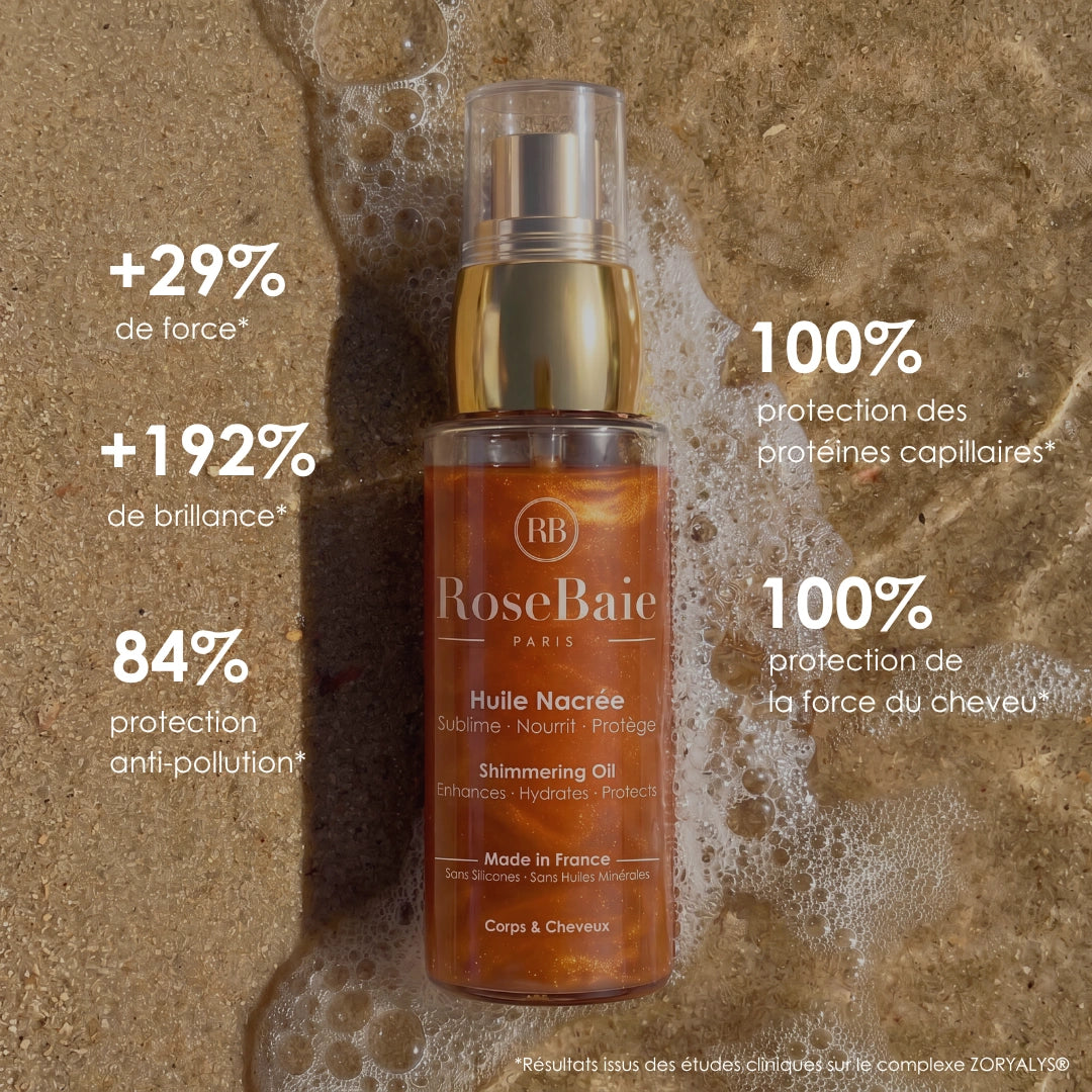 Huile Nacrée Protection & Brillance Bronze - Soins Corps Cheveux