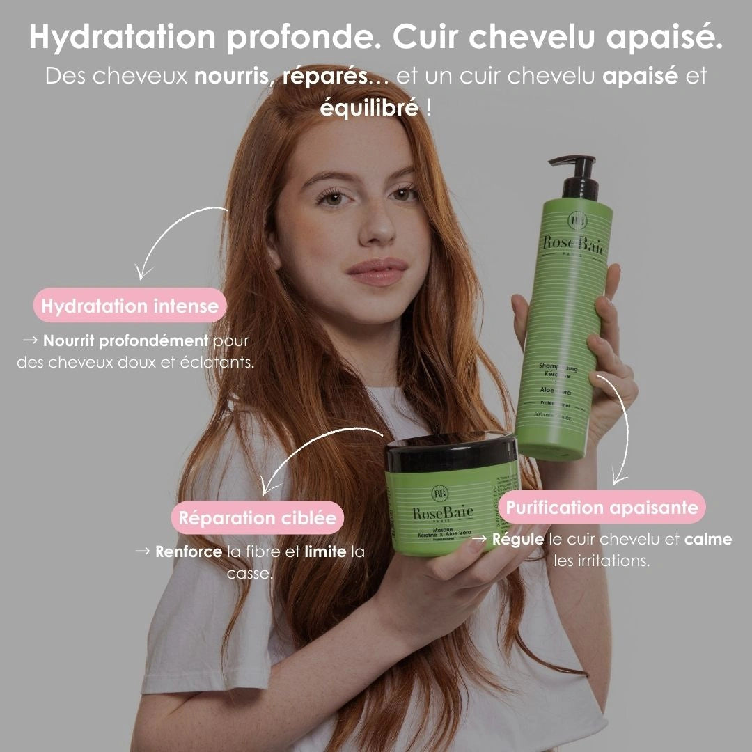 Masque Aloe vera & Kératine – Purification & Hydratation