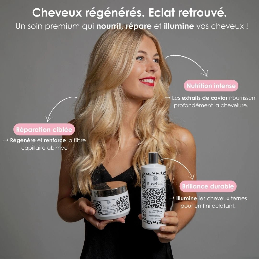 Routine Premium duo Caviar & Kératine - Anti-âge, réparation intense