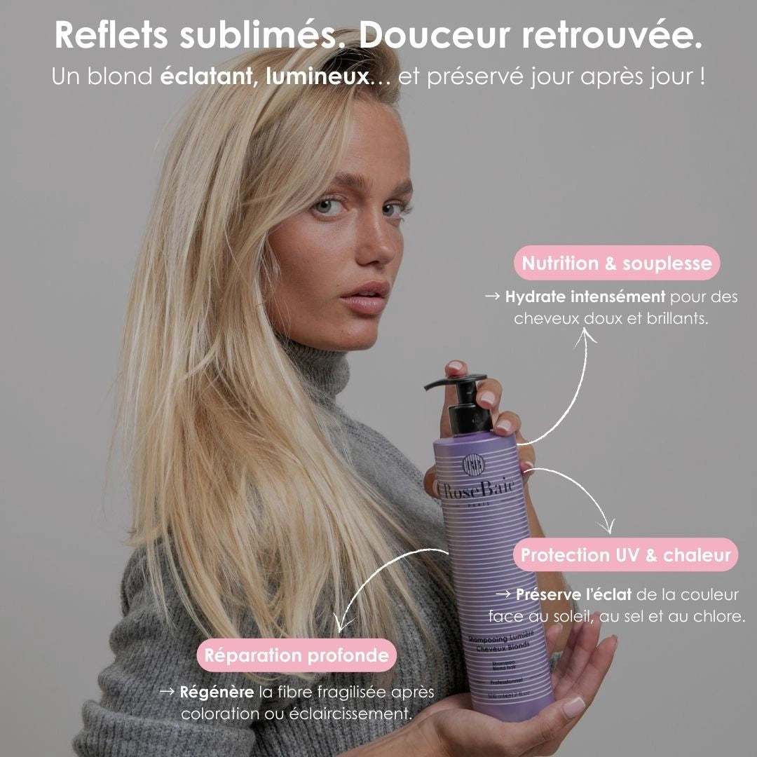 Shampoing Lumière - Anti-reflets pour cheveux blonds & blancs