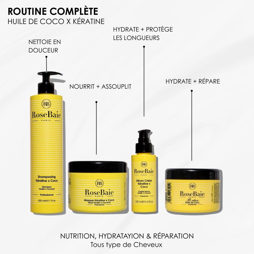 Routine complète Coco & kératine - Nutrition & Hydratation