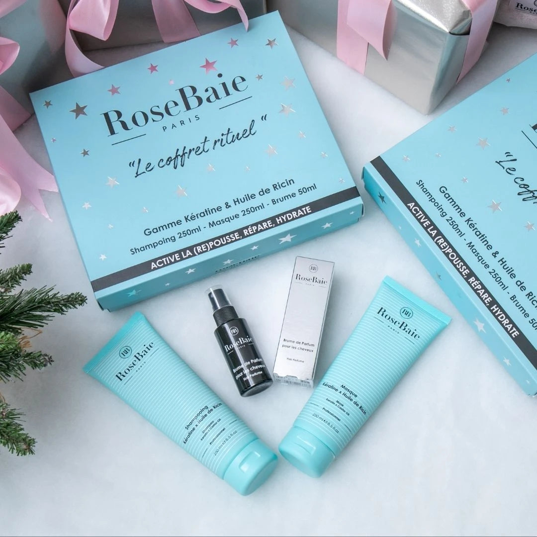 Coffret Rituel Rosebaie – Pousse & Hydratation Ricin & Kératine