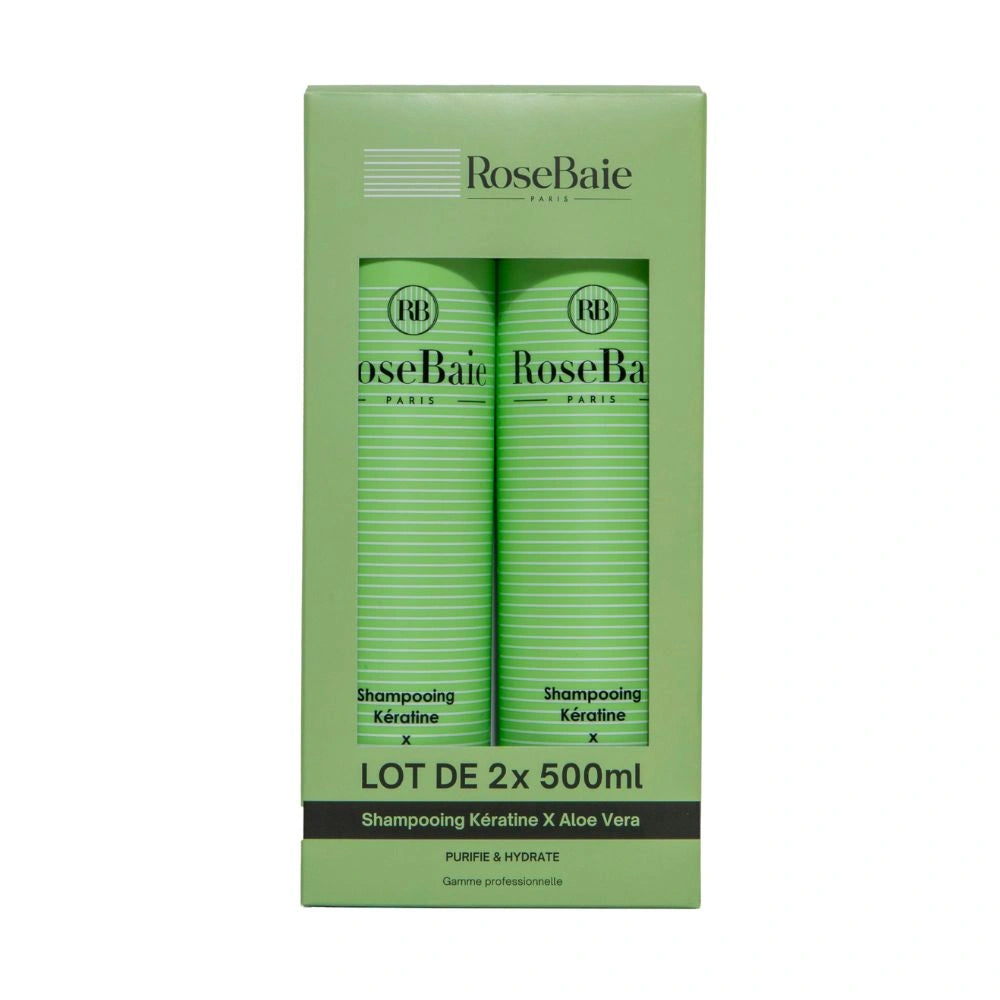 Duo shampoings Aloe vera & Kératine – Purification & Hydratation