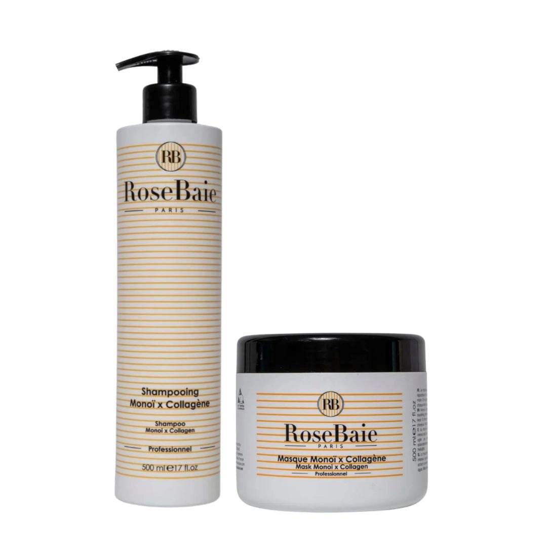 Routine Cheveux Sensibilisés – Monoï & Collagène – Protection & Revitalisation