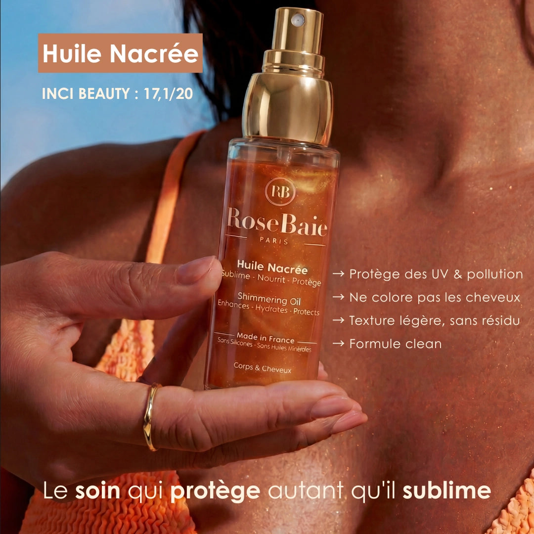 Huile Nacrée Protection & Brillance Bronze - Soins Corps Cheveux