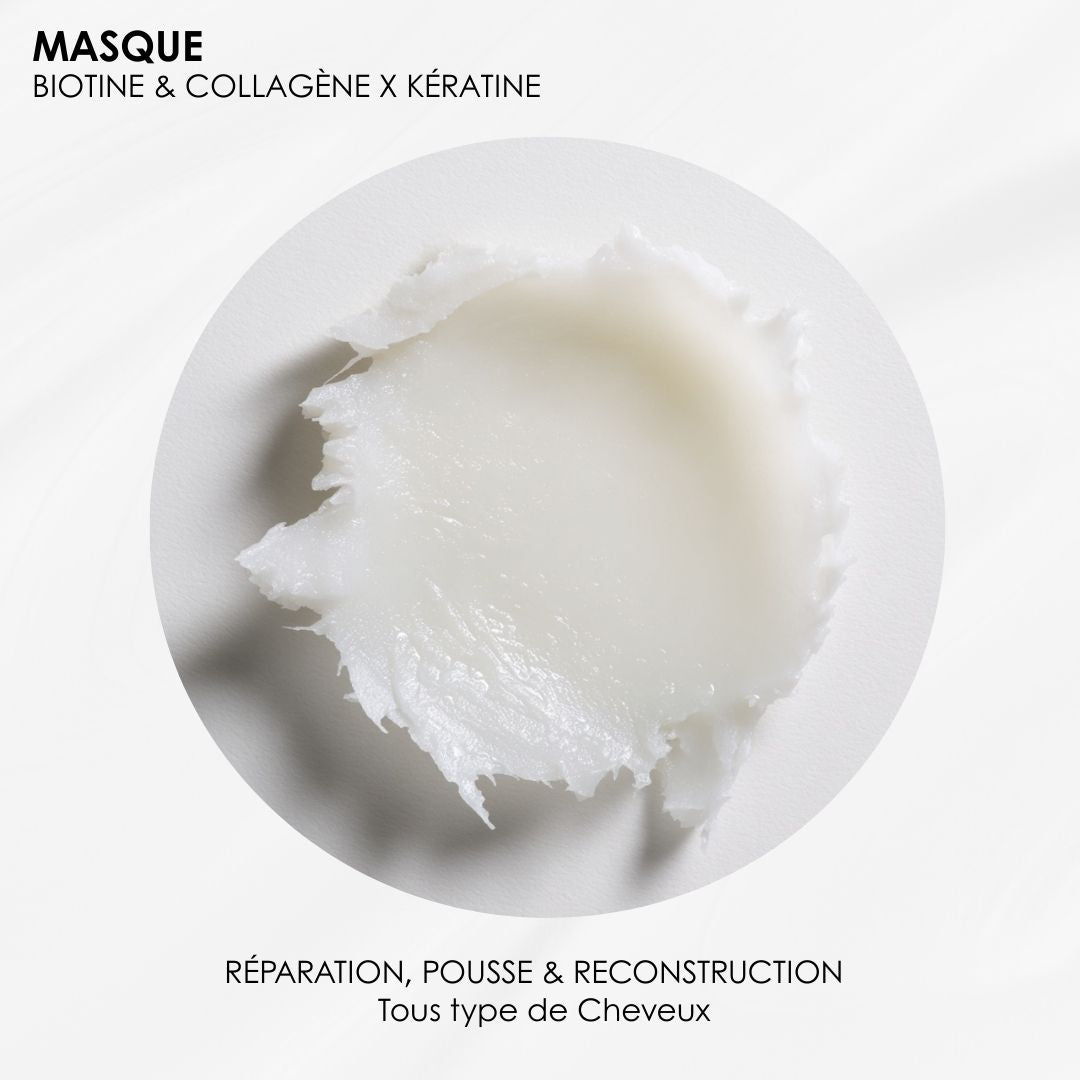 MASQUE BIOTINE ET COLLAGÈNE REPARATION, POUSSE & RECONSTRUCTION