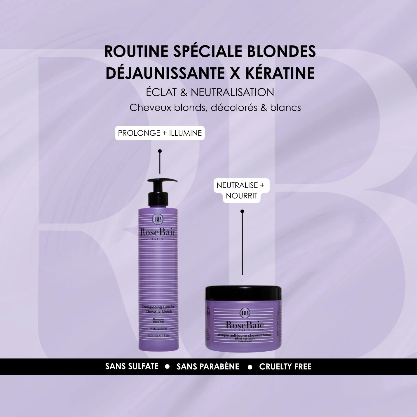 Routine duo Lumière - Anti-reflets pour cheveux blonds & blancs