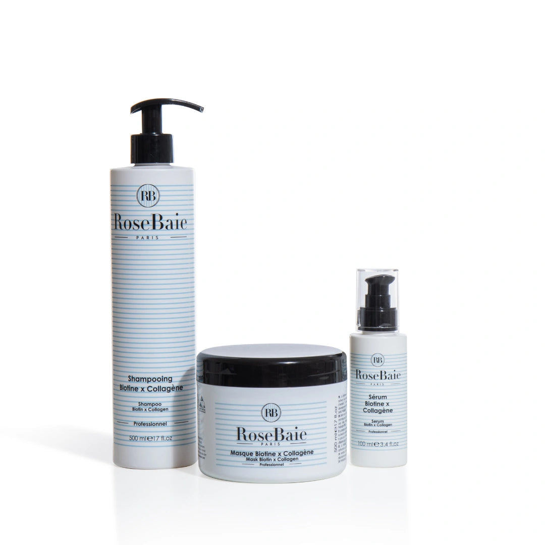 Routine trio Biotine & Collagène - Réparation, pousse, reconstruction