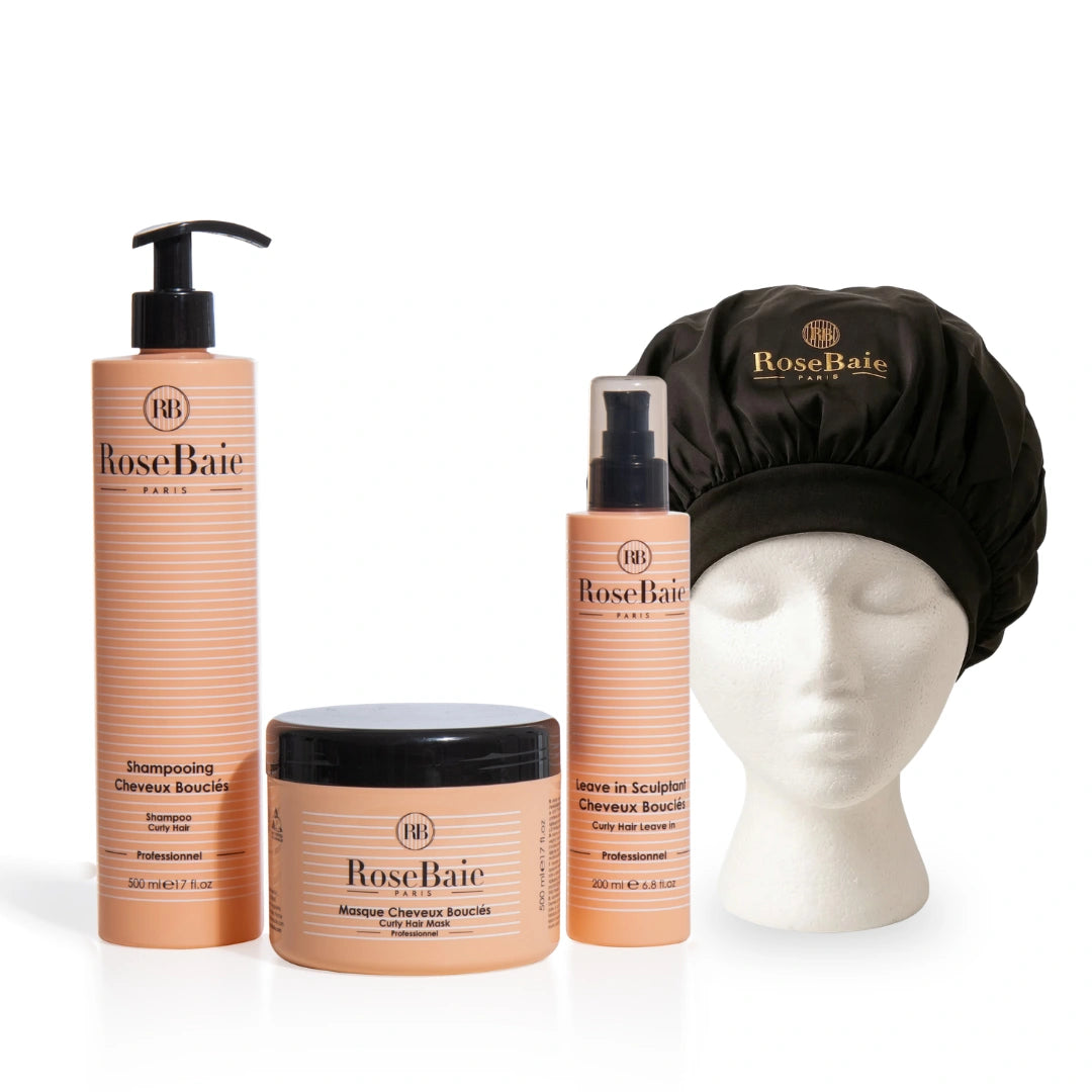 Routine trio spécial cheveux Bouclés - Hydratation & Définition BONNET SOIE OFFERT