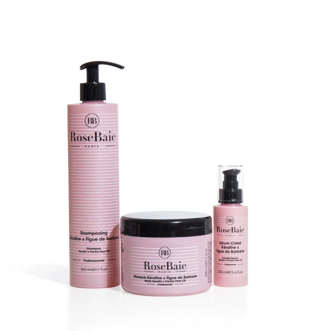 Routine trio Figue de Barbarie & Kératine - Sébo-régulation & Hydratation